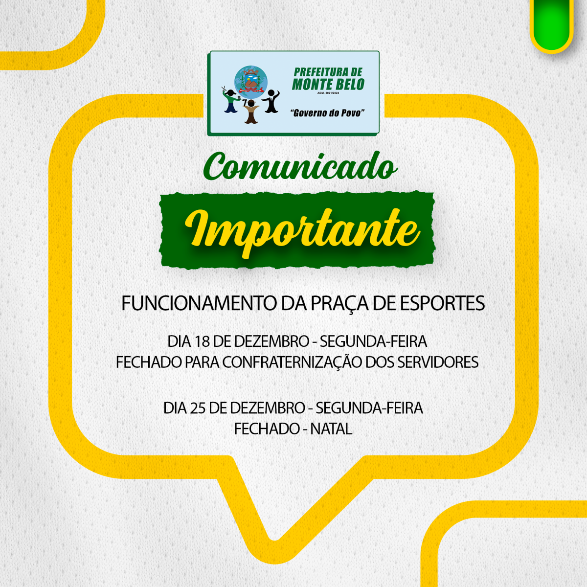 COMUNICADO IMPORTANTE DA JUSTIÇA ELEITORAL - Prefeitura Municipal de Monte  Belo - MG - Prefeitura de Monte Belo - MG