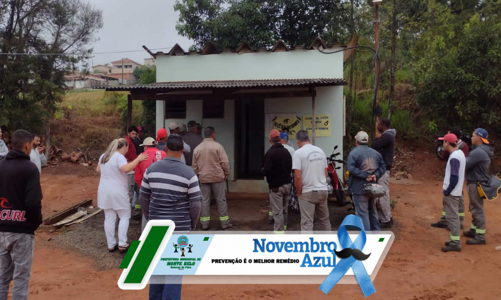 NOVEMBRO AZUL NO PATIO DA PREFEITURA MUNICIPAL