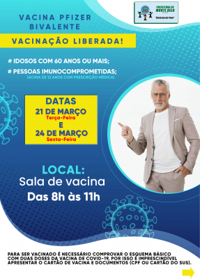 Agenda de Vacinação Covid-19 - Acima de 60 anos - Prefeitura Municipal de  Monte Belo - MG - Prefeitura de Monte Belo - MG